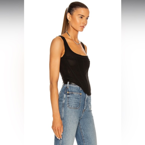 Miaou Campbell Zip back Corset S Black Mesh - Picture 4 of 12